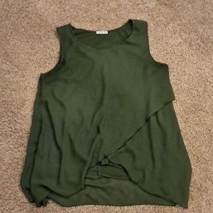 Olive green cha cha vente sleeveless blouse